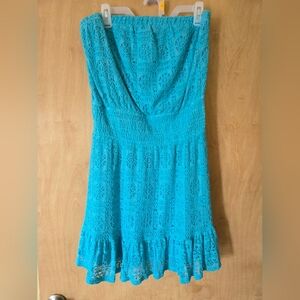 VENUS Teal Lace Dress